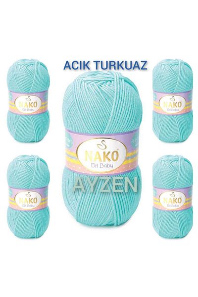 NAKO Elıt Baby Hand Knitting Thread Pack of 5 (100gr X 5 Pieces)