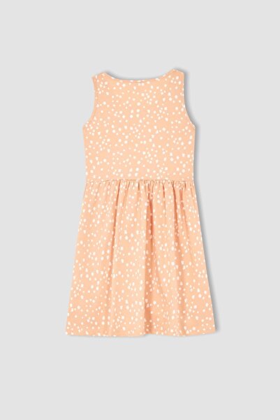 DeFacto Αμάνικο βαμβακερό χτενισμένο καλοκαιρινό φόρεμα με κανονική εφαρμογή