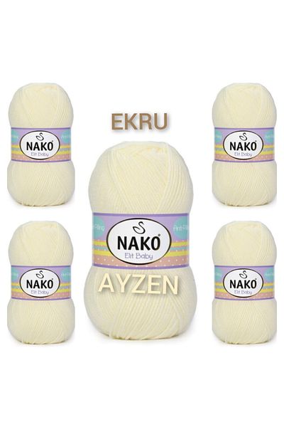 NAKO Ελίτ Μωρών Χειροποίητο Νήμα 5 Τεμάχια (100γρ X 5 Τεμάχια)