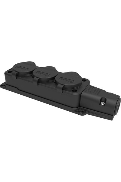 Bemis 1x16a Rubber Triple Group Socket