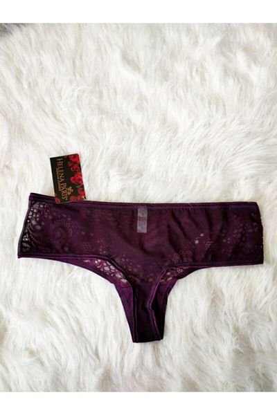Helena Paris Tanga de damă Crema Special Mold Oversized Lacy