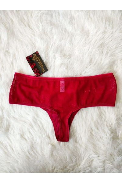 Helena Paris Tanga de damă Crema Special Mold Oversized Lacy