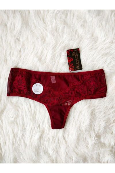 Helena Paris Tanga de damă Fuchsia Special Mold Lacy