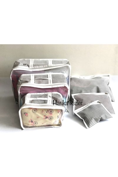 Harika ikizler Baby Care Bag Organizer / Suitcase Organizer (1 Set of 6 Pieces)