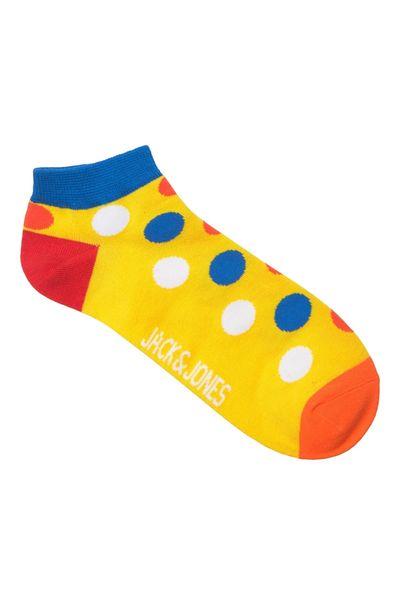 Jack & Jones Мъжки къси чорапи Jack Jones Cheer Dot, жълти, 12209454-22