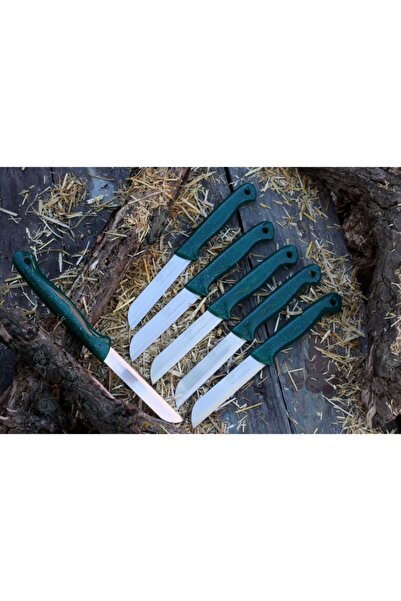 Solingen Orjinal Meyve Sebze Bıçağı Simli 6 Adet Tırtıklı