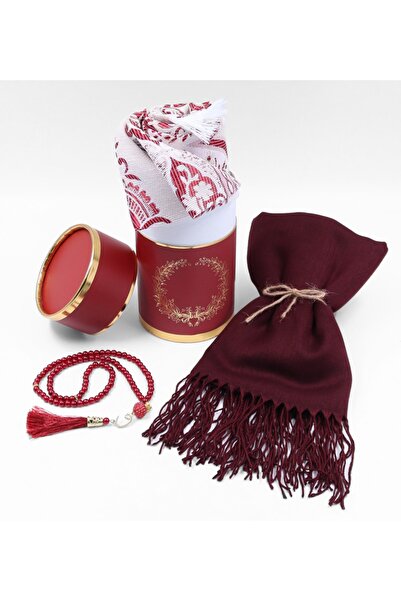 vegahediye v vega Cadou Covor de rugăciune din tafta roșie Claret și set de m...