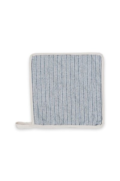 ÖDEL HOME حامل مطبخ/فرن من قماش بولدان مخطط مقاس 20 × 20 سم