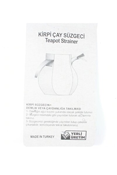 Kirpi Teapot Spout Type Stainless Steel Tea Strainer Stainless Steel Silver