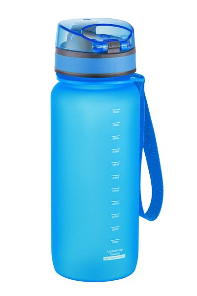 Uzspace Blue Tritan Flask - 650 ml Lockable Lid