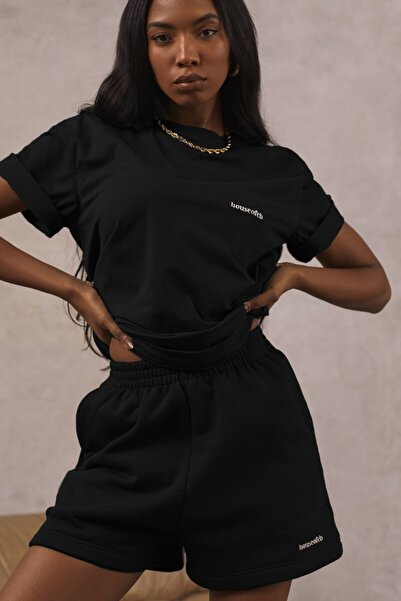 Madmext Mad Girls Black Women's Shorts Suit Mg1410