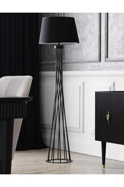 Genel Markalar Aydınlatma Lambader Yeliz Siyah Dekoratif Köşe Lambader
