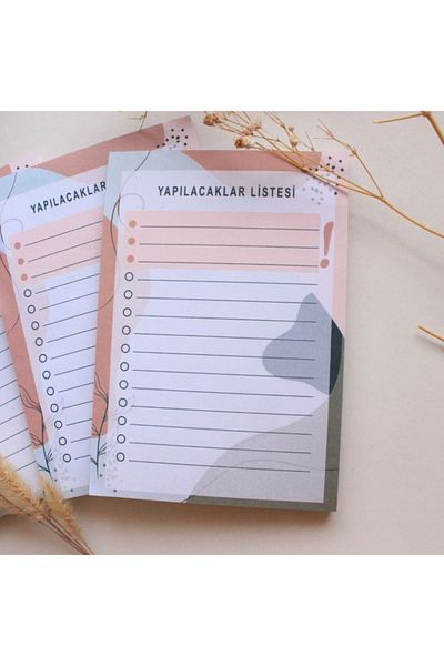 akcepazar قائمة مكونة من 3 قطع للقيام بتصميم خاص، قائمة ملاحظات وملاحظات مقاس 9 × 13 سم