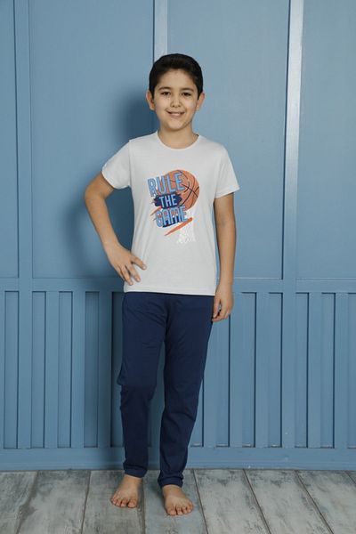 shopshop Boy's Printed Cotton Pajama Set 20514