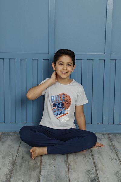 shopshop Boy's Printed Cotton Pajama Set 20514