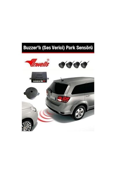 deniztuning Nissan Note Compatible Parking Sensor Black Inwells with Sound Warning Buzzer