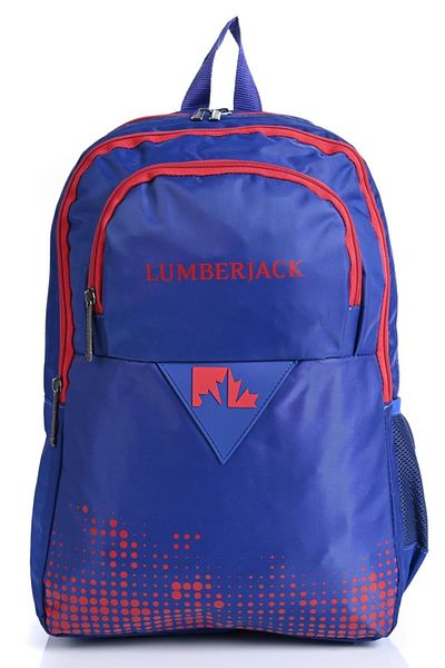 lumberjack 20316 School Backpack Set with Pen Holder Navy Blue-red