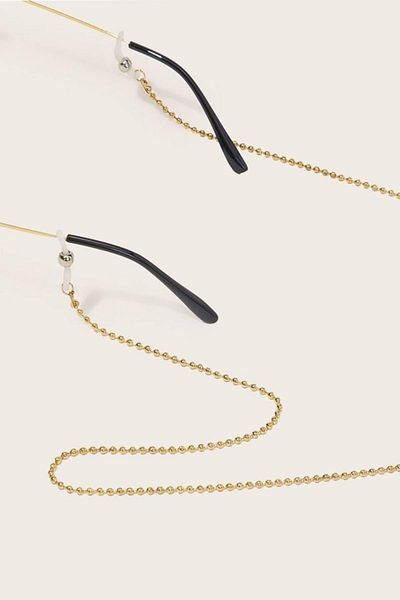 BAHELS Women's Gold Color Ball Detail Glasses Chain