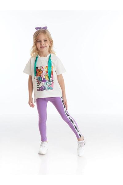 Minnie Mouse Ліцензований комплект для дівчаток, білий, 2 предмети