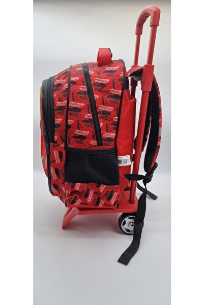 Hakan Çanta Kırmızı Şimşek Mcqueen Çekçekli Tekerlekli Okul Çantası 95373