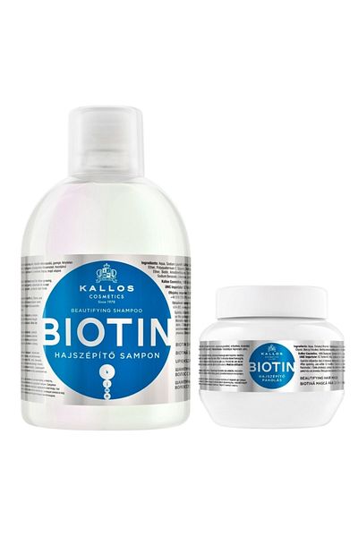 Kallos Cosmetics Biotin 1000ml Nourishing and Protective Shampoo + Biotin 275ml Hair Mask