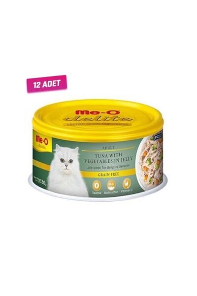 me-o Delite Jöle Içinde Ton Balıklı Ve Sebzeli Tahılsız Yetişkin Kedi Konserv...