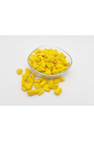 betüşce Dekoratif Sarı Renkte Orta (10-25mm) Çakıl Taşı 350 Gr