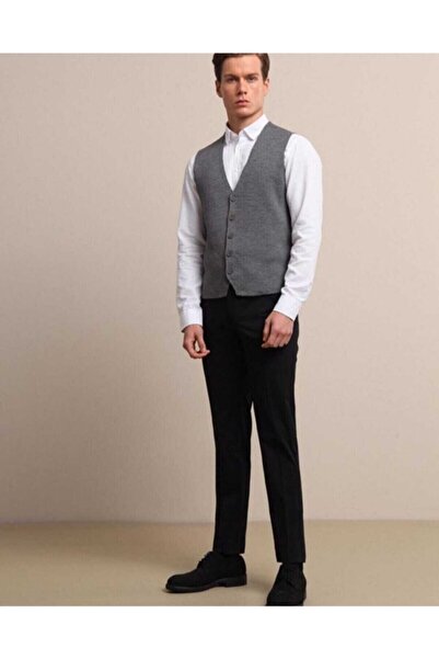 Nacar Erkek Örme Triko Düğmeli Yelek
