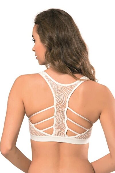 Koza Women's Ecru Padded Non-Wireless Bra 80507