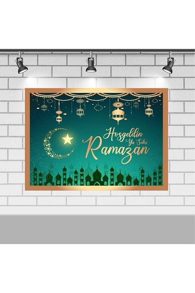 Parti Furyası Ramadan Ornaments Canvas Poster 50x70 Cm