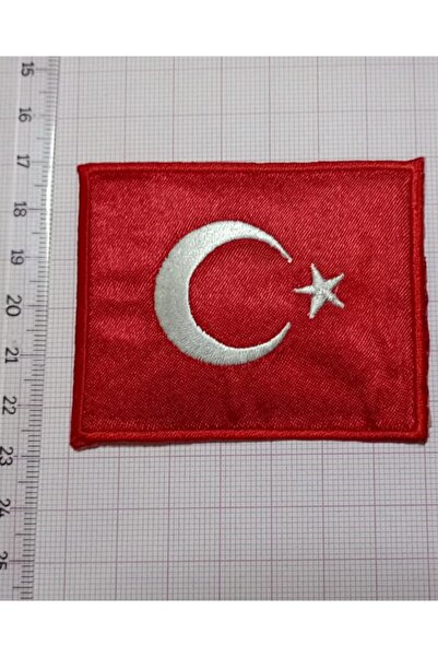 REMSATİC Ütü Ile Yapışan Arma - Patch - Yama Türk Bayrağı (türkiye) Modeli (7...