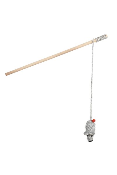 Tamiret صنارة صيد القطط المحبوكة - لعبة خشبية على شكل جرس الفأر