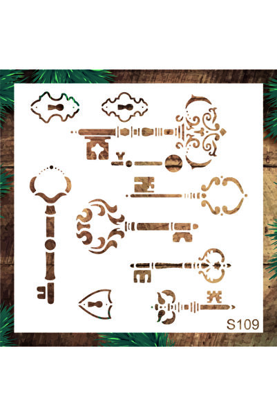 STENCİLTASARIM Stencil Tasarım S109 Anahtar- Dekoratif Duvar, Fayans Ve Eşya ...