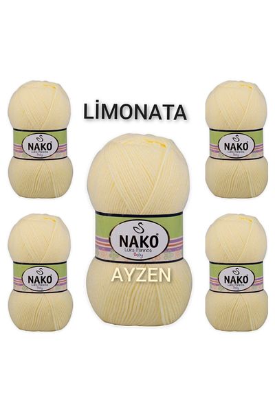 NAKO Luxury Minnoş Baby 4664 Πλεκτό νήμα 5 Συσκευασία (100gr X 5 Τεμάχια)