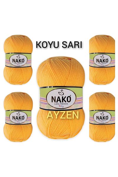 NAKO Luxury Minnoş Hand Knitting Thread 5 Pack (100Gr X 5 Pieces)