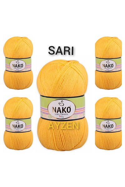 NAKO Luxury Minnoş 184 Πλεκτό νήμα 5 Συσκευασία (100gr X 5 Τεμάχια)