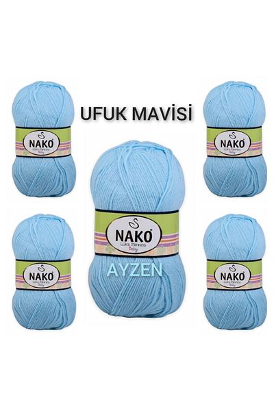 NAKO Λαμπερό Minnoş 214 Χειροποίητο Νήμα 5 Συσκευασίας (100γρ Χ 5 Τεμάχια)