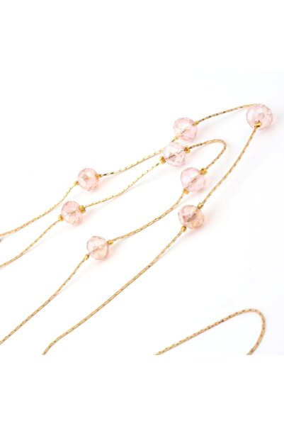 BVER حزام النظارة بسلسلة إيطالية مطلية بحجر صغير لؤلؤي موديل 035