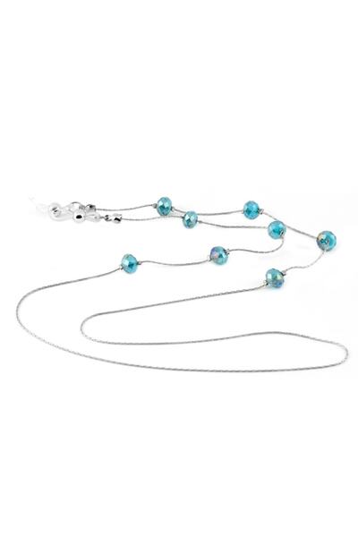 BVER حزام النظارة بسلسلة إيطالية مطلية بحجر صغير لؤلؤي موديل 030