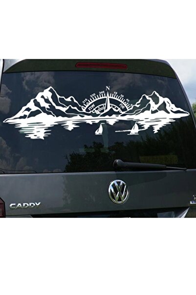 Melek Pazarı 60 X 18 Cm - Pusula Deniz Dağ Orman Doğa Manzara Off Road Kamp K...