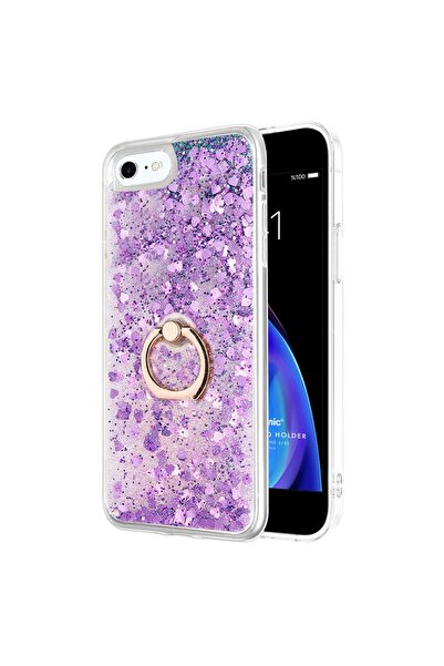 Microsonic Iphone 6s Plus Uyumlu Mor Glitter Liquid Holder Kılıf