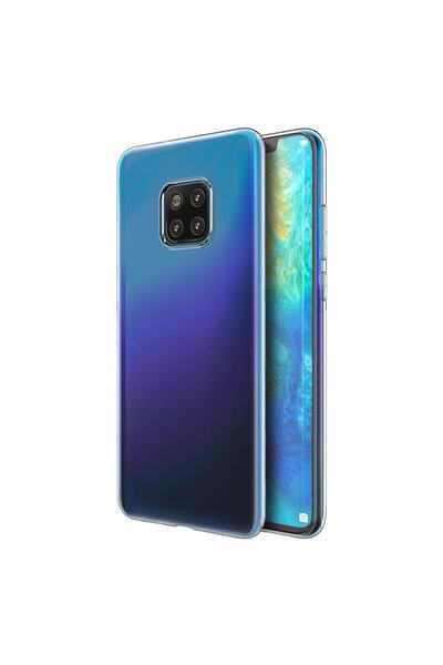 Microsonic Huawei Mate 20 Pro Kılıf Transparent Soft Beyaz