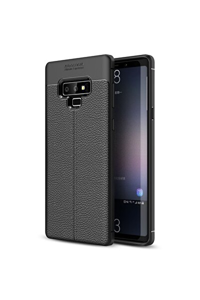 Microsonic Galaxy Note 9 Kılıf, Microsonic Deri Dokulu Silikon Siyah