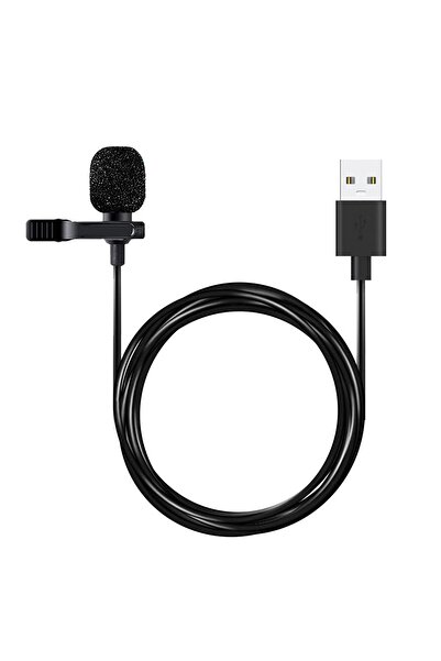 Microsonic Usb Microphone, Usb Girişli Yaka Mikrofonu 1.5 Metre Siyah