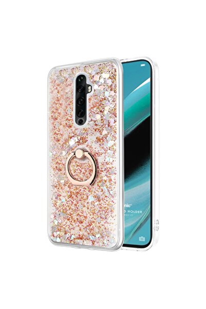 Microsonic Oppo Reno 2z Kılıf Glitter Liquid Holder Gold