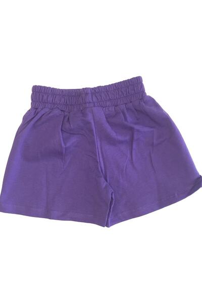 Çikoby Girl's Knitted Shorts with Elastic Waist
