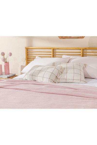 English Home Pink Single Yarn Painted Pique - 150x220 Cm