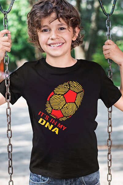 ROCKANDROLL My Colors Are Lion, tricou negru cu mânecă scurtă pentru băiat