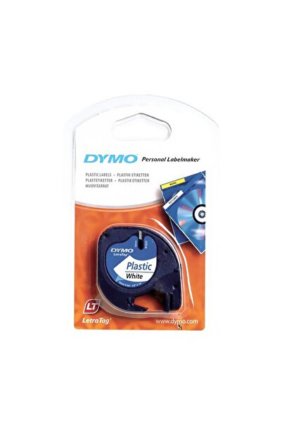 Dymo 59422 شريط بلاستيك ليتراتاج 12 مم × 4 م أبيض