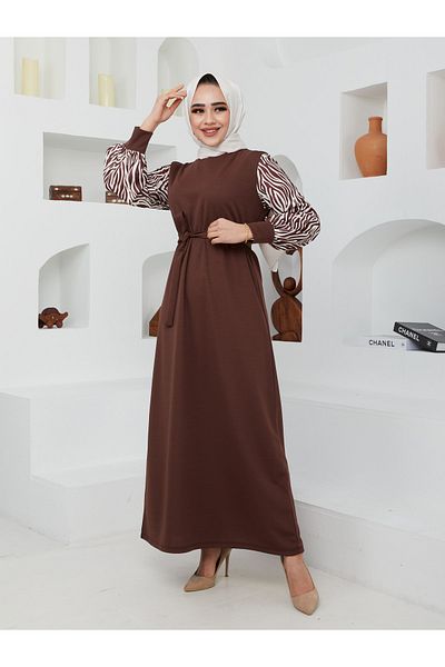 VOLT CLOTHİNG Φόρεμα Hijab με μοτίβο Ζέβρα